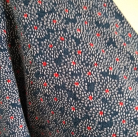 Boden Phoebe Jersey V-Neck Dress Blue With White/Red Print Sz 18 - Picture 9 of 9